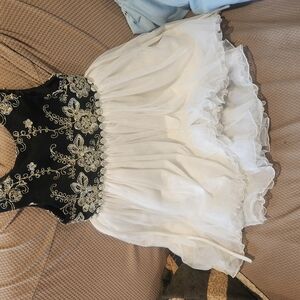 Elegant Black and White Kids Dress